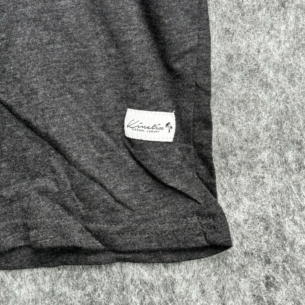 Kinetix‎ Casual Luxury Mens 2X Black Heather Long Sleeve Henley Shirt NWT - Picture 3 of 9